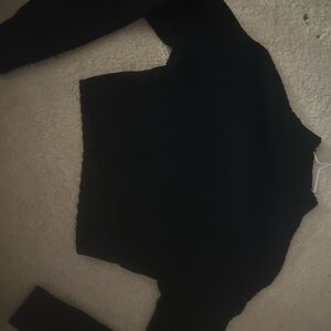 Kendall & Kylie Black Crew Neck Sweater